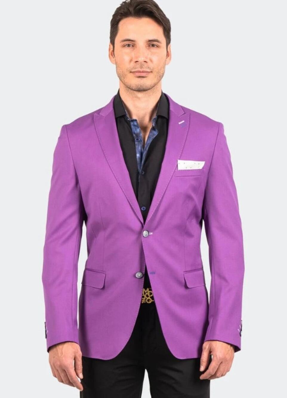 MACEOO Blazer Descartes Resistance10 Purple Wool Single Breasted Men's 46/XL